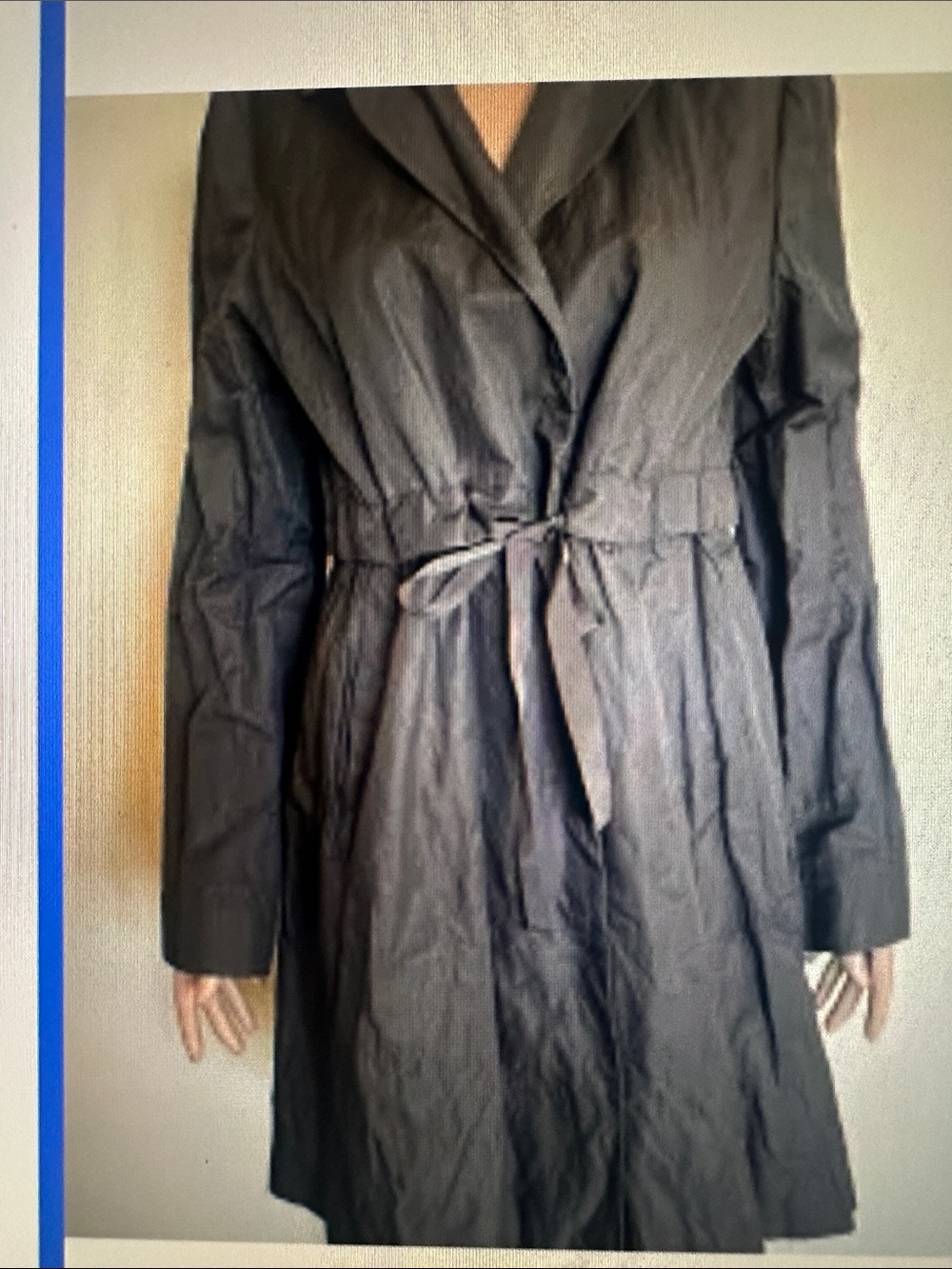 LOFT Women’s Gray Tie-Waist Trench Coat, size 10